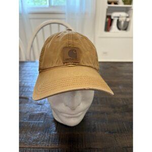 Carhartt Hat Adjustable Center patch logo Brown Tan